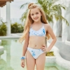 nice blue star teen girl little girl swimwaer bikini