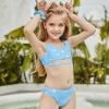 nice blue star teen girl little girl swimwaer bikini Color Color 1