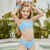 nice blue star teen girl little girl swimwaer bikini