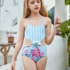 nice blue star teen girl little girl swimwaer bikini Color Color 4