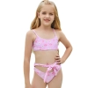 pink floral print girl swimwear swiming suit Color Color 1