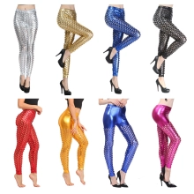 Europe sexy night club holed pu legging women pant