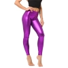 America Europe high quality candy bright pu leather leggings women tights