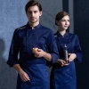 right open pocket chef jacket workwear  Color Navy Blue