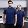 2023 Chinese embroidery chef jacket workwear uniform Color Navy Blue