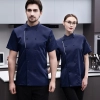 summer double breasted women men chef jacket