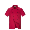 short sleeve black chef jacket restaurant staff uniform