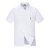 short sleeve black chef jacket restaurant staff uniform Color White