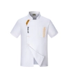 short sleeve black chef jacket restaurant bakery workwear uniform Color White