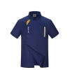 short sleeve black chef jacket restaurant bakery workwear uniform Color Navy Blue