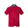 Eruope design short sleeve chef jacket restaurant bakery workwear uniform Color Red