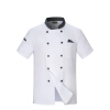Eruope design short sleeve chef jacket restaurant bakery workwear uniform Color White