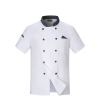 Eruope design short sleeve chef jacket restaurant bakery workwear uniform