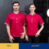 Eruope short sleeve summer food service chef jacket restaurant bakery uniform Color Red