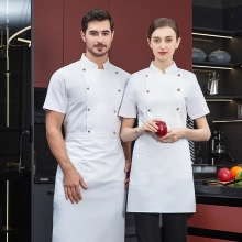 metal golden button chef jacket restaurant bakery uniform