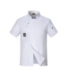 metal golden button side opening chef jacket restaurant chef coat