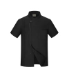 fashion casual side opening chef jacket restaurant chef coat Color Black