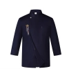 fashion casual bread store baking uniform chef jacket restaurant chef coat Color Navy Blue