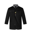 Chinese food restaurant baking uniform chef jacket restaurant chef coat Color Black