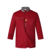 long sleeve bread store baking uniform chef jacket restaurant chef coat Color Red
