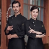 special design restaurant baking uniform chef jacket restaurant chef coat Color Black