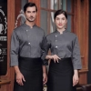 special design restaurant baking uniform chef jacket restaurant chef coat Color Gray