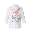 China style dragon restaurant chef jacket working wear chef coat Color White