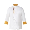 China style embroidery restaurant chef jacket working wear bakery coat Color White