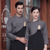 Eruope restaurant  bar chef jacket bake working wear bakery coat with apron