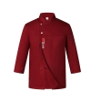 long sleeve china flag chef jacket restaurant chef coat Color Red