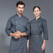 long sleeve chef school uniform chef jacket restaurant chef coat