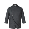 long sleeve chef school uniform chef jacket restaurant chef coat Color Gray