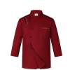 long sleeve chef school uniform chef jacket Chinese restaurant chef coat Color Red