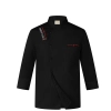 long sleeve chef school uniform chef jacket Chinese restaurant chef coat Color Black