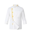 long sleeve contrast him uniform chef jacket kitchen restaurant chef coat Color Navy Blue