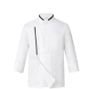 long sleeve contrast him uniform chef jacket kitchen restaurant chef coat