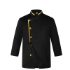 long sleeve contrast him uniform chef jacket kitchen restaurant chef coat Color Black