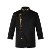 long sleeve contrast him uniform chef jacket kitchen restaurant chef coat