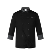 long sleeve double breast fast food restaurant  chef jacket  chef coat Color Black