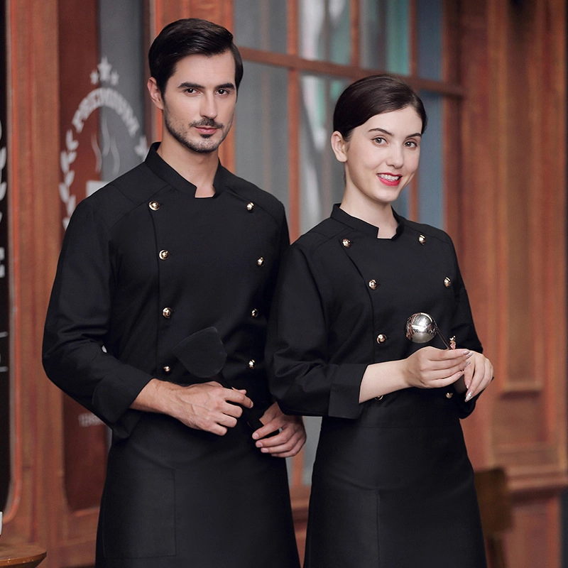 long sleeve fast food restaurant chef head chef jacket chef coat