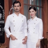 long sleeve fast food restaurant  chef head chef jacket  chef coat Color White