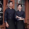 upgrade popular long sleeve food store restaurant  chef head chef jacket  chef coat Color Black