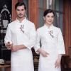 upgrade  Chinese culture food store restaurant hotpot store single breasted chef  jacket  chef coat
