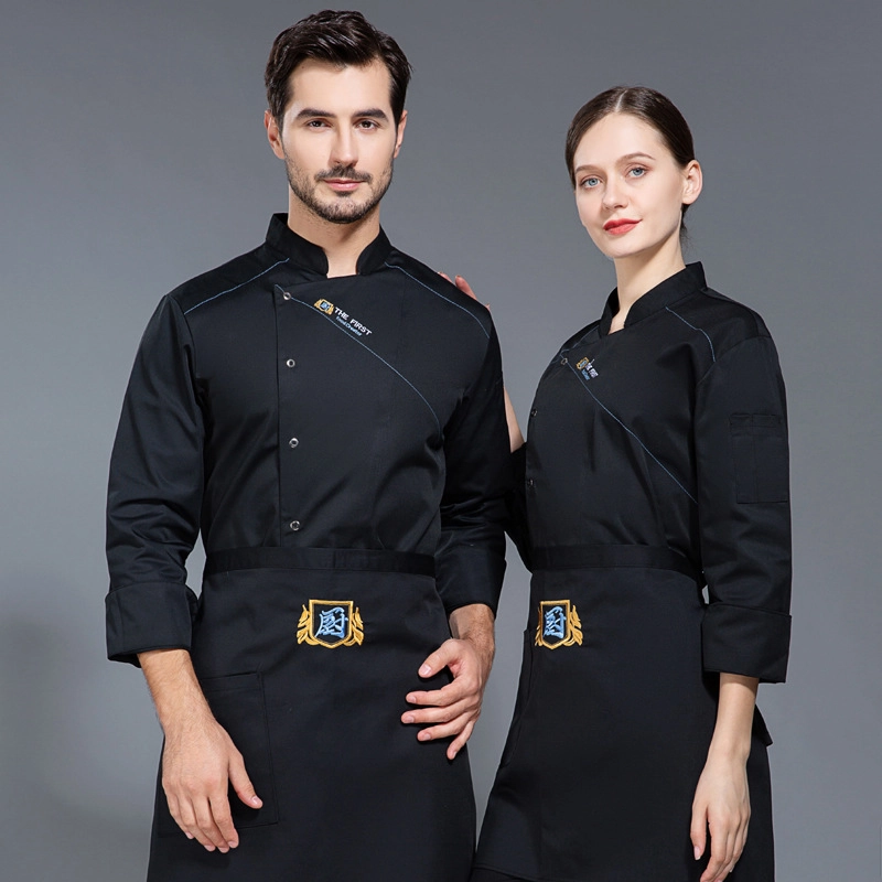 high quality Chinese culture food restaurant hotpot store single breasted chef jacket chef coat