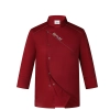 high quality Chinese culture food restaurant hotpot store single breasted chef  jacket  chef coat Color Red