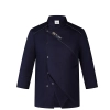 high quality Chinese culture food restaurant hotpot store single breasted chef  jacket  chef coat Color Navy Blue