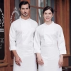 high quality dessert shop food restaurant hotpot store single breasted chef  jacket  chef coat Color White
