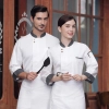 high quality black collar sleeve opening restaurant hotpot chef  jacket  chef coat Color White