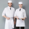 navy color japanese sushi restaurant chef coat uniform jacket