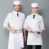navy color japanese sushi restaurant chef coat uniform jacket Color White